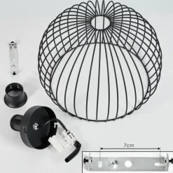 Lampes Industrielles-hofstein Plafonnier Mossay Noir, 1 lumière