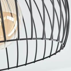 Lampes Industrielles-hofstein Plafonnier Mossay Noir, 1 lumière