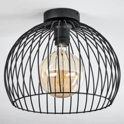 Lampes Industrielles-hofstein Plafonnier Mossay Noir, 1 lumière