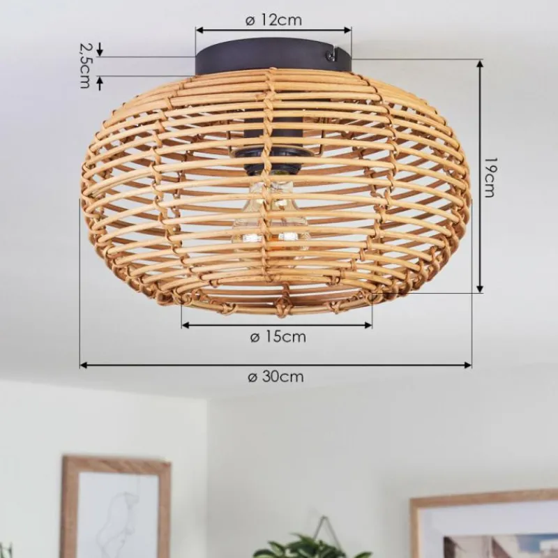 Luminaires Scandinaves-hofstein Plafonnier Mulstrand Écru, Noir, 1 lumière