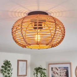 Luminaires Scandinaves-hofstein Plafonnier Mulstrand Écru, Noir, 1 lumière