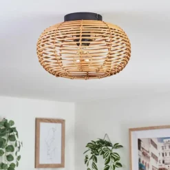 Luminaires Scandinaves-hofstein Plafonnier Mulstrand Écru, Noir, 1 lumière