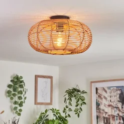 Luminaires Scandinaves-hofstein Plafonnier Mulstrand Écru, Noir, 1 lumière