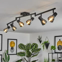 hofstein Plafonnier Murianette Noir, 6 lumières