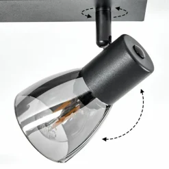 hofstein Plafonnier Murianette Noir, 4 lumières