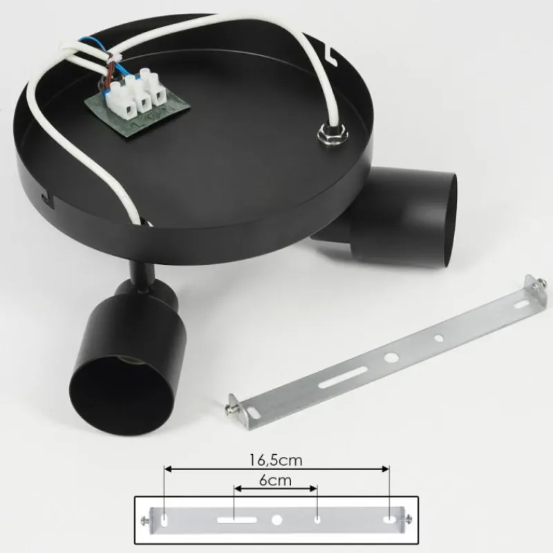 hofstein Plafonnier Nestavel LED Noir, 3 lumières