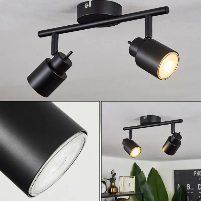 hofstein Plafonnier Nestavel LED Noir, 2 lumières