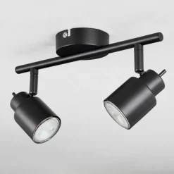 hofstein Plafonnier Nestavel LED Noir, 2 lumières