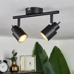 hofstein Plafonnier Nestavel LED Noir, 2 lumières