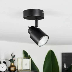 hofstein Plafonnier Nestavel LED Noir, 1 lumière* Éclairage Led