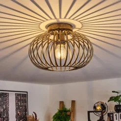 Lampes Dorées-hofstein Plafonnier Oravi Ancien, Or, 1 lumière