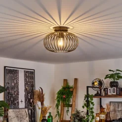 Lampes Dorées-hofstein Plafonnier Oravi Ancien, Or, 1 lumière