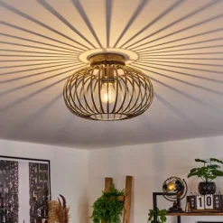 Lampes Dorées-hofstein Plafonnier Oravi Ancien, Or, 1 lumière