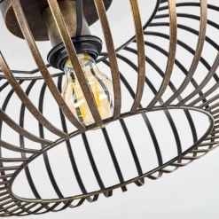 Lampes Dorées-hofstein Plafonnier Oravi Ancien, Or, 1 lumière