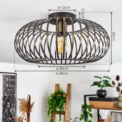 Lampes Dorées-hofstein Plafonnier Oravi Ancien, Or, 1 lumière