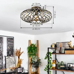 Lampes Dorées-hofstein Plafonnier Oravi Ancien, Or, 1 lumière