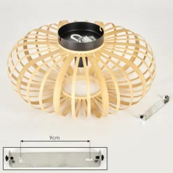 Style Boho-Chic-hofstein Plafonnier Oravi Bois clair, 1 lumière