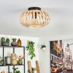 Style Boho-Chic-hofstein Plafonnier Oravi Bois clair, 1 lumière