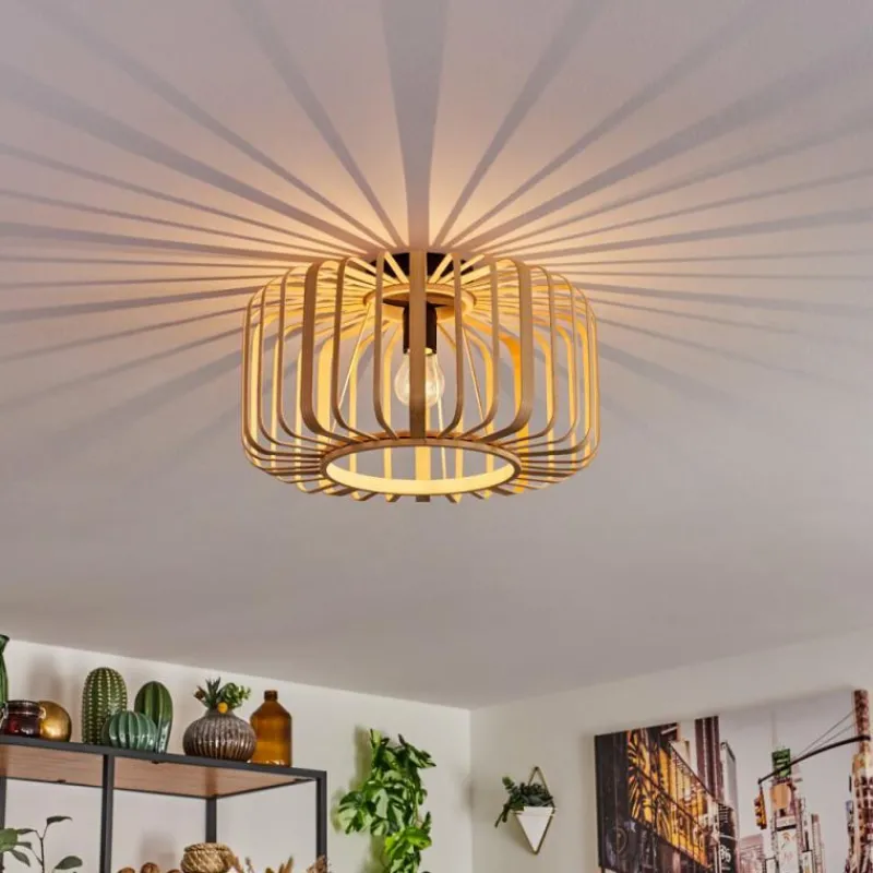 Style Boho-Chic-hofstein Plafonnier Oravi Bois clair, 1 lumière