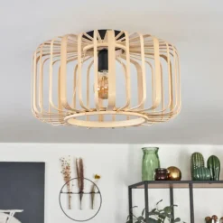 Style Boho-Chic-hofstein Plafonnier Oravi Bois clair, 1 lumière