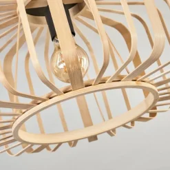 Style Boho-Chic-hofstein Plafonnier Oravi Bois clair, 1 lumière