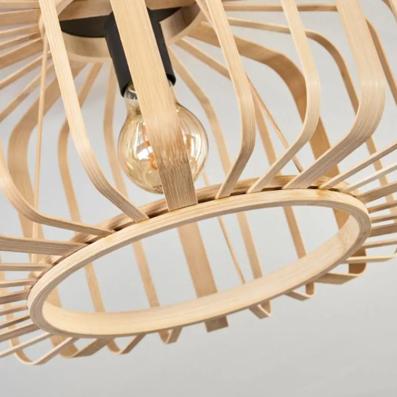 Style Boho-Chic-hofstein Plafonnier Oravi Bois clair, 1 lumière