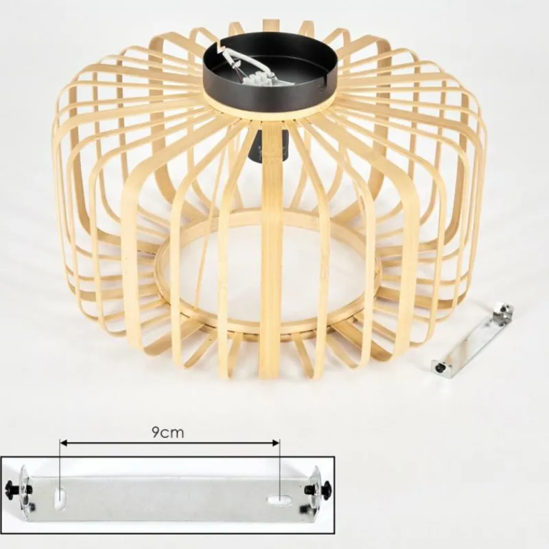 Style Boho-Chic-hofstein Plafonnier Oravi Bois clair, 1 lumière