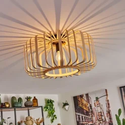 Style Boho-Chic-hofstein Plafonnier Oravi Bois clair, 1 lumière