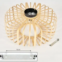 Style Boho-Chic-hofstein Plafonnier Oravi Bois clair, 1 lumière