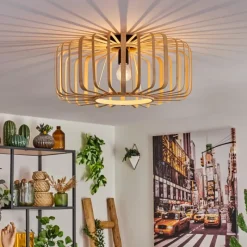 Style Boho-Chic-hofstein Plafonnier Oravi Bois clair, 1 lumière