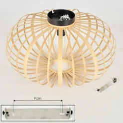 Style Boho-Chic-hofstein Plafonnier Oravi Bois clair, 1 lumière