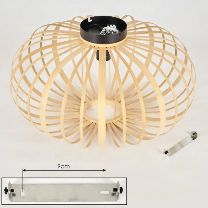 Style Boho-Chic-hofstein Plafonnier Oravi Bois clair, 1 lumière