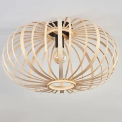 Style Boho-Chic-hofstein Plafonnier Oravi Bois clair, 1 lumière