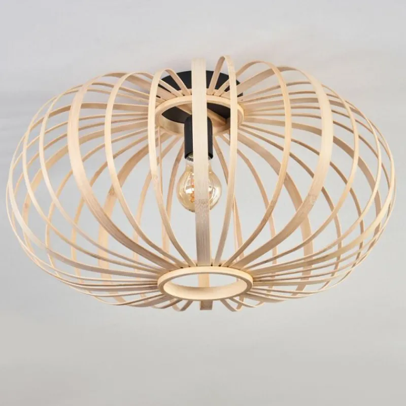 Style Boho-Chic-hofstein Plafonnier Oravi Bois clair, 1 lumière