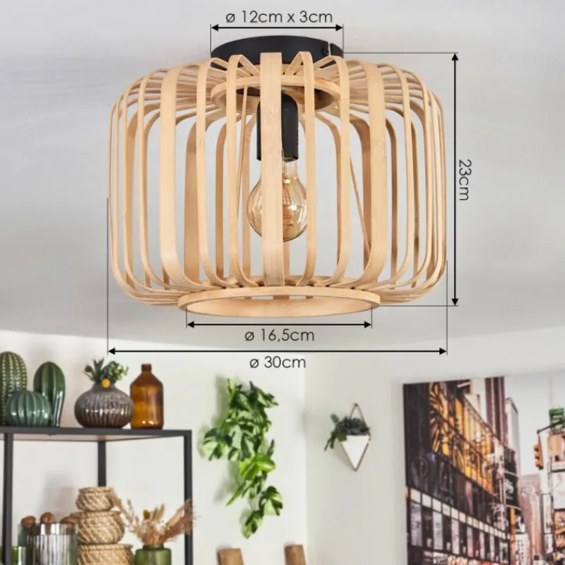 Style Boho-Chic-hofstein Plafonnier Oravi Bois clair, 1 lumière