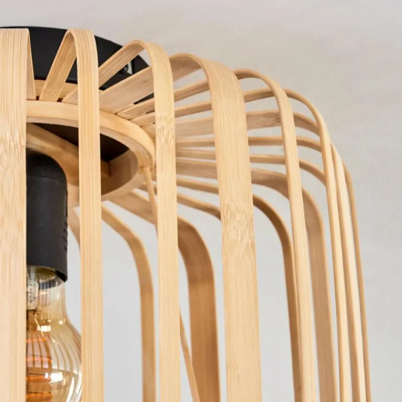 Style Boho-Chic-hofstein Plafonnier Oravi Bois clair, 1 lumière