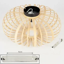 Style Boho-Chic-hofstein Plafonnier Oravi Bois clair, 1 lumière