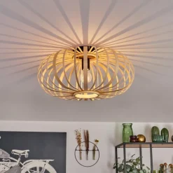 Style Boho-Chic-hofstein Plafonnier Oravi Bois clair, 1 lumière