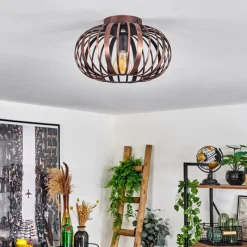 Style Boho-Chic-hofstein Plafonnier Oravi Cuivre, 1 lumière