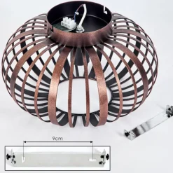 Style Boho-Chic-hofstein Plafonnier Oravi Cuivre, 1 lumière