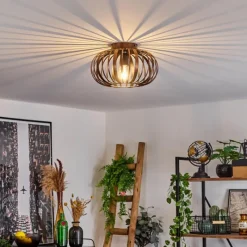 Style Boho-Chic-hofstein Plafonnier Oravi Cuivre, 1 lumière