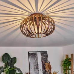Style Boho-Chic-hofstein Plafonnier Oravi Cuivre, 1 lumière