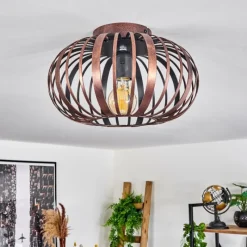 Style Boho-Chic-hofstein Plafonnier Oravi Cuivre, 1 lumière