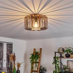 Style Boho-Chic-hofstein Plafonnier Oravi Cuivre, Rouille, 1 lumière