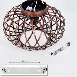 Style Boho-Chic-hofstein Plafonnier Oravi Cuivre, 1 lumière