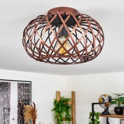 Style Boho-Chic-hofstein Plafonnier Oravi Cuivre, 1 lumière