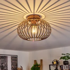 Lampes Industrielles-hofstein Plafonnier Oravi Cuivre, 1 lumière