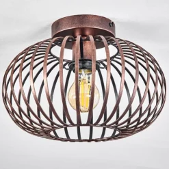 Lampes Industrielles-hofstein Plafonnier Oravi Cuivre, 1 lumière