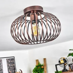 Lampes Industrielles-hofstein Plafonnier Oravi Cuivre, 1 lumière
