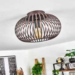 Lampes Industrielles-hofstein Plafonnier Oravi Cuivre, 1 lumière